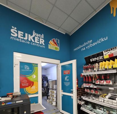 Dizajn centra na miesanie farieb